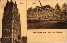 CPA Chiry Der Turm Guerre