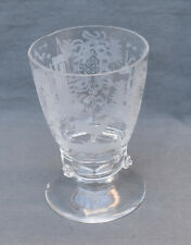 GRAND VERRE GOBELET gravé d un chateau, chien et cerf XVIII EME 18th glass