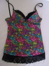 Wms Intense Multi Color Nighty Chemise Cami Top SEXY Size M L/SS9 