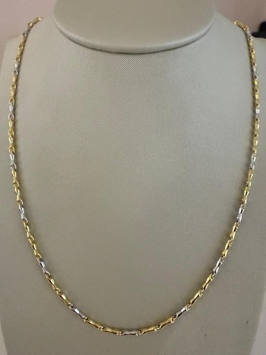18k jaune blanc chaîne - 18k,