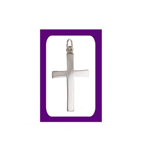Pendentif croix unie - en, argent