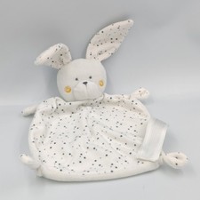 Doudou plat lapin blanc