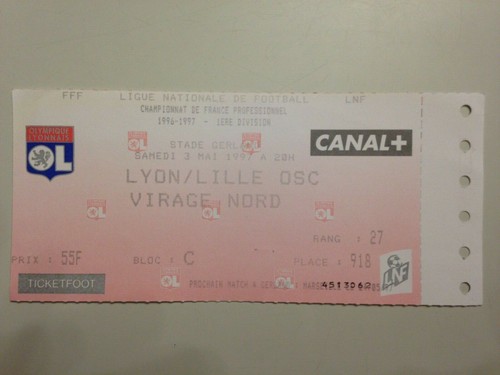 Ticket match lyon lille 3 - lille,