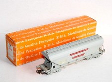 RARE! RMA HO 234 WAGON TREMIE CEREALIER TRANSCEREALES UNIGRAINS DECHARGE GRAVITÉ