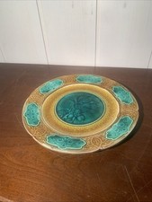 Ancienne assiette Sarreguemines majolica collection Faïence