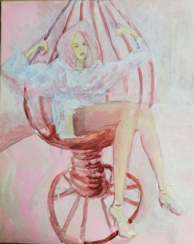 Acrylique sur toile 10f belle - acrylique, "belle