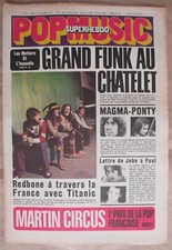POPMUSIC SUPERHEBDO N° 85 - GRAND FUNK - POSTER IAN ANDERSON (JETHRO TULL)