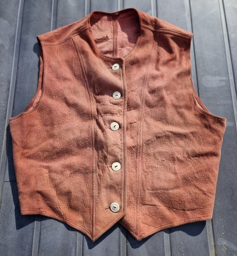 Gilet ancien cuir - ancien, en