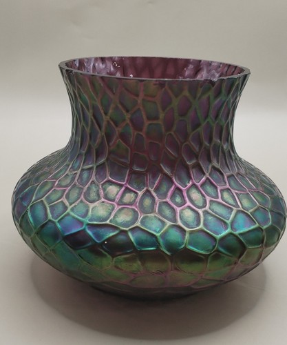 Vase verre irisé - verre,
