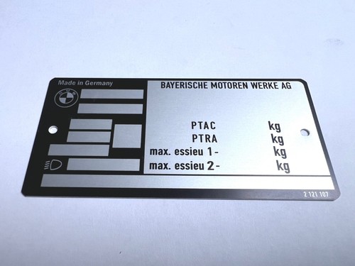 Plaque constructeur bmw - constructeur,