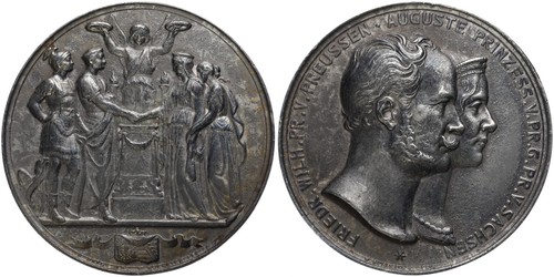 Médaille étain mariage - en,