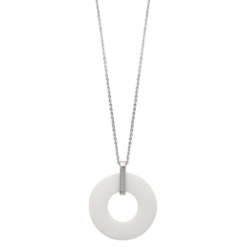 Collier grand pendentif cercle - collier,