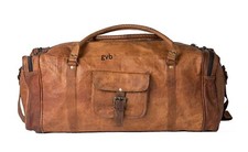 Artisan Cuir Transport Hommes Gym Voyage Véritable Valise Nuit Vintage Weekend