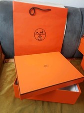 Boite vide Hermes 35.5x28.5x12 avec son sac Shopping 42x47x17