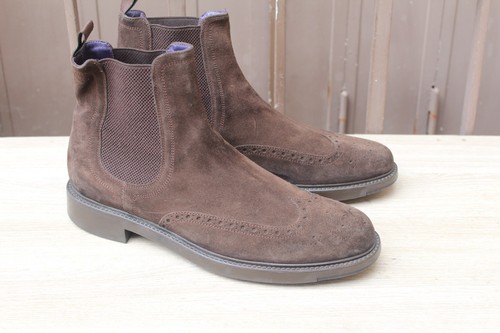 Boots santoni chelsea cuir - cuir, 8