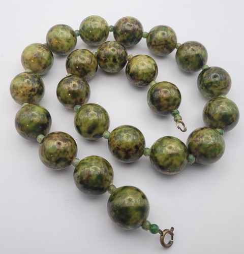 Collier vintage perles lucite - perles,