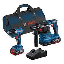 Bosch GSR 18V-45 GBH 18V-22 Combo Kit 2x4Ah Batterie