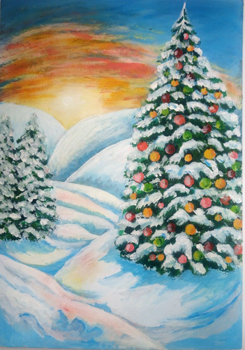 Sapin noël dans neige - sapin,
