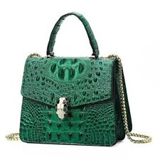 Sacs en peau motif crocodile pour femme longue sangle sur bandoulière chaîne sac