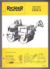 ▬►Prospectus Original  RICHIER ROULEAU VIBRANT DUPLEX ARTICULÉ V 670 A