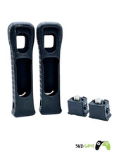 Nintendo Wii – Lot 2 Motion Plus Noirs Officiels + Protections – Très Bon État