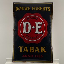 Plaque émaillée Douwe Egberts - 60x40cm (23.6x15.7") - Panneau unique Man...