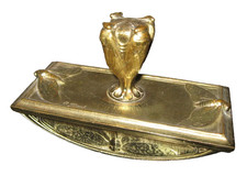 Alexandre CLERGET Siot Paris Tampon Porte buvard Bronze doré Art nouveau Cigale