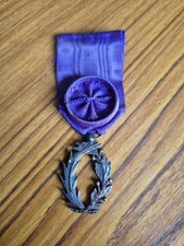 DECORATION INSIGNE PALME CHEVALIER DE L ORDRE ACADEMIQUE EMAILLÉE VIOLET