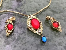 Vtg Jewels Of India Red Blue