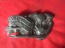 HARLEY DAVIDSON BOUCLE CEINTURE 1991 BARON USA H412 made in the USA motor cycles