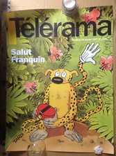 TARDI Jacques Affiche BD Géante Marsupilami Salut Franquin inédit Télérama 1997