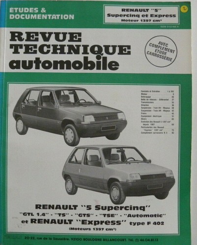 Revue technique automobile rta - revue,