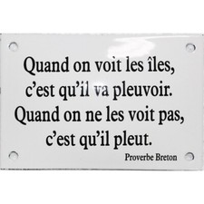 Plaque émaillée humoristique