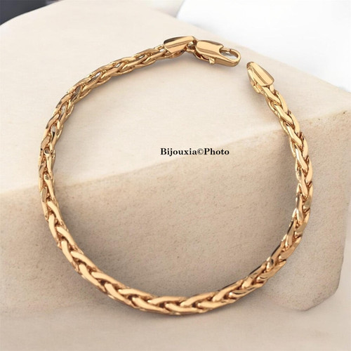 Bracelet maille palmier - bracelet,