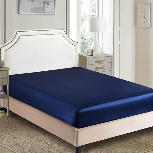 Drap housse satin soyeux - drap-housse, en