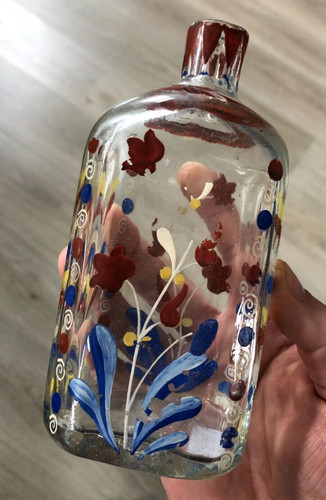 Ancien carafon verre soufflé - ancien,