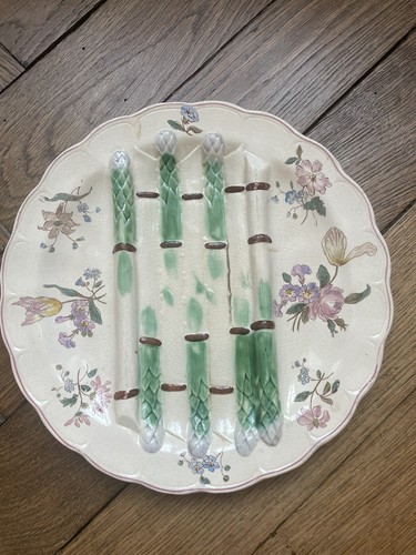 Ancienne assiette asperges - ancienne,