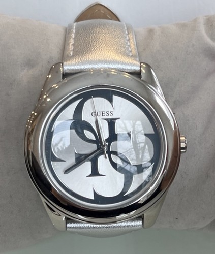 Guess leather silver logo - leather,