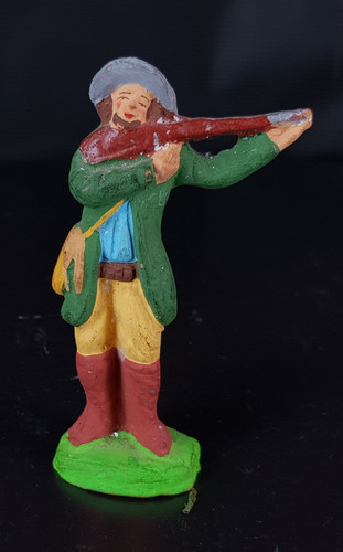 Santon argile chasseur - argile, "le
