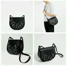 ZARA LEATHER CROSS BODY BAG