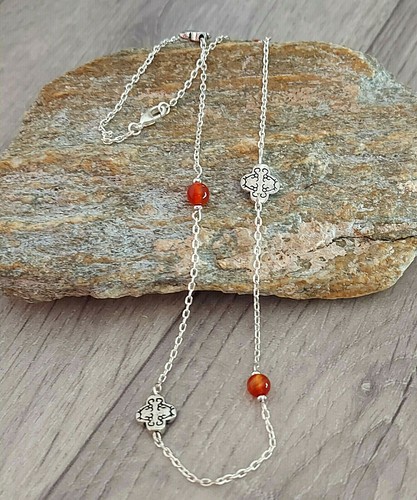 Collier chaine cornalines - collier, et