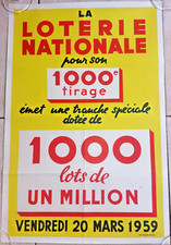 Affiche Loterie Nationale 1000ème - 1959 -