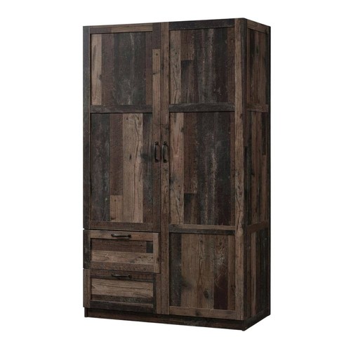 Rustic brown storage armoire - rustic,