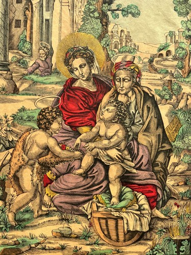 Sainte famille gravure - famille,