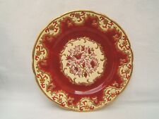 ancienne assiette Emaux de Longwy a décor de fleurs mauve signée M.P. Chevallier