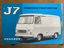 Brochure PEUGEOT J7 Fourgon Tole 1400kg - Prospectus French Oct 1965