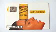 TELECARD CARTE TELEPHONIQUE SCHWEPPES INDIAN TONIC REFRIGERATEUR 50 U