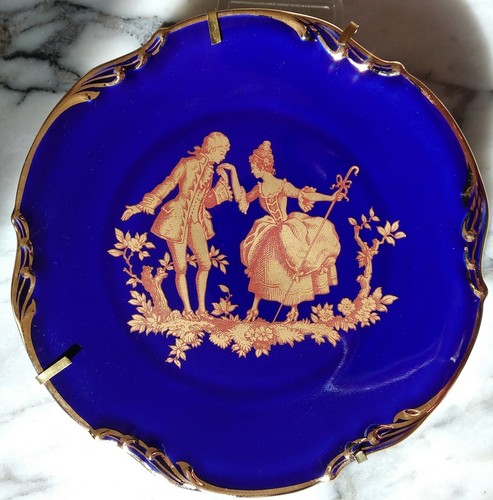 Assiette bleu four décor - bleu, de
