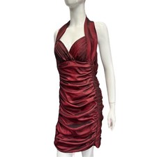 Vintage Bordeaux Habillé Robe