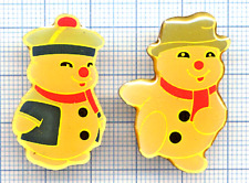 Lot Pin's BOULI bonhomme de neige chapeau MARIN série TV Antenne 2  VOINSON 1990